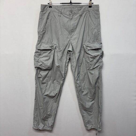 Armani Exchange Men Cargo Pants Size 36x32 Gray Utility Cotton D039 -7 - Picture 1 of 16